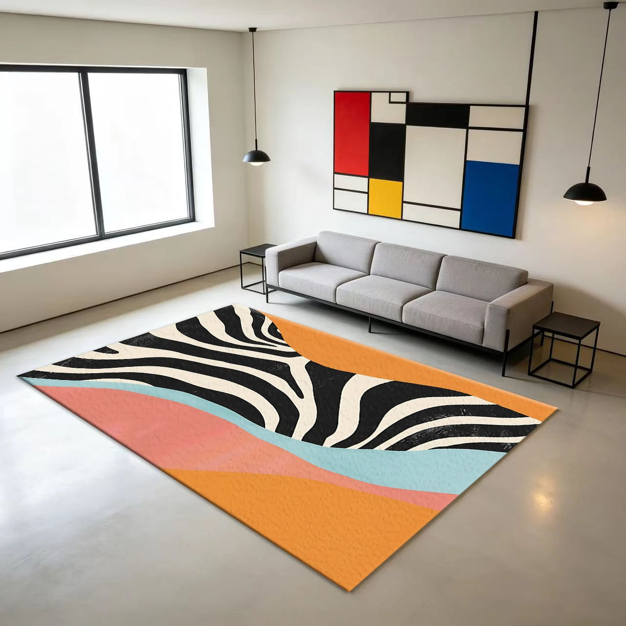 Alfombra Abstracta con Estampa - Printed Rug Abstract reseña y precio