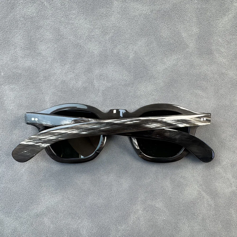 Man Sunglasses Women Vintage Stripes Handmade Buffalo Horn Men Sunglass Glasses Reading Eyeglass Frames Square Retro Eyeglasses - view 3