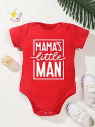 MAMA'S Little MAN Newborn Boy and Girl Clothes Oneses Cute Baby Bodysuit Cotton Fashion Trend Street Short Sleeved Jumpsuit