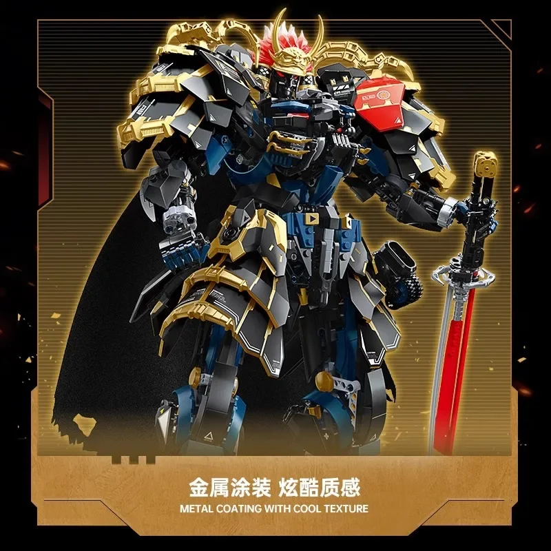 Takeda Shingen Blocos de Construção Progenitor Efeito Mech Decoração de Mesa Quebra-cabeça Montagem Modelo Brinquedos Presentes de Aniversário para Crianças