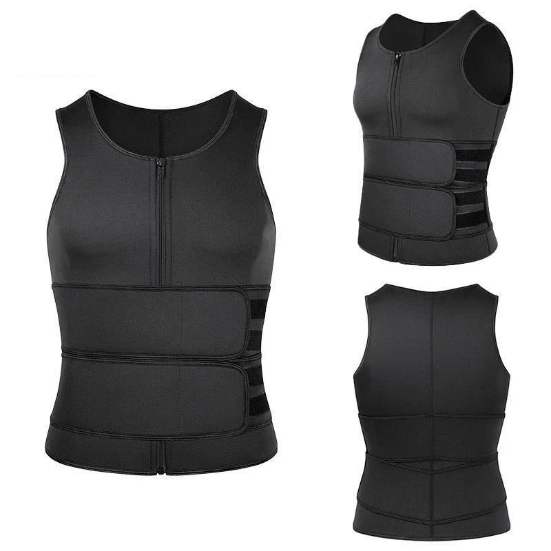 Camisas térmicas de entrenamiento para hombre, ropa moldeadora de neopreno, chaleco de Sauna, moldeador de cuerpo, chaqueta para perder peso, Top deportivo, corsé entrenador de cintura adelgazante