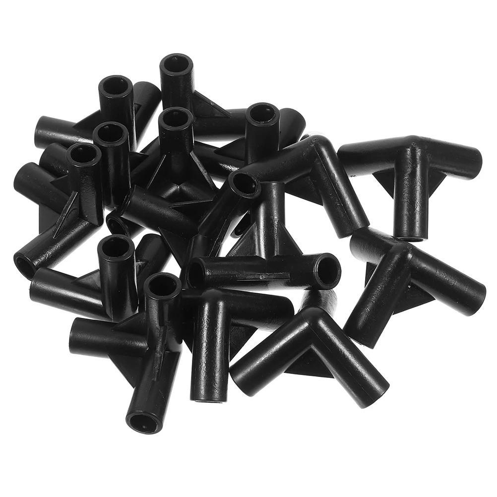 

25pcs Canopy Pipe Fittings Right Angle Connectors for Tent Camping Patio Garden Plastic Fittings Tent Pole Joints Frame