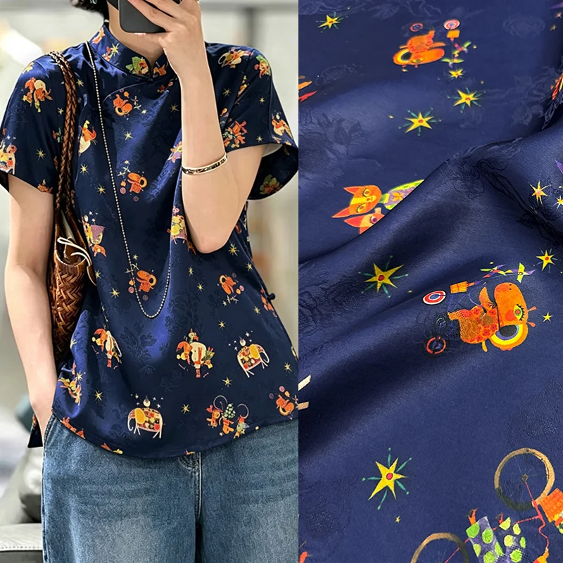 tissu-en-soie-hualuo-bleu-fonce-imprime-de-dessins-animes-pour-la-couture-diy-robe-pantalon-pyjama-d'ete-doux-et-confortable-114-cm-de-large-26-mm-r6803