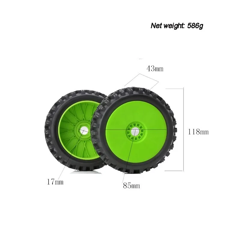 1/8 Off Road Buggy Wheel Tires 17mm Hex for RC Car ARRMA Typhon Traxxas Talion Team Trxs Redcat Losi Kyosho HPI WR8 HSP