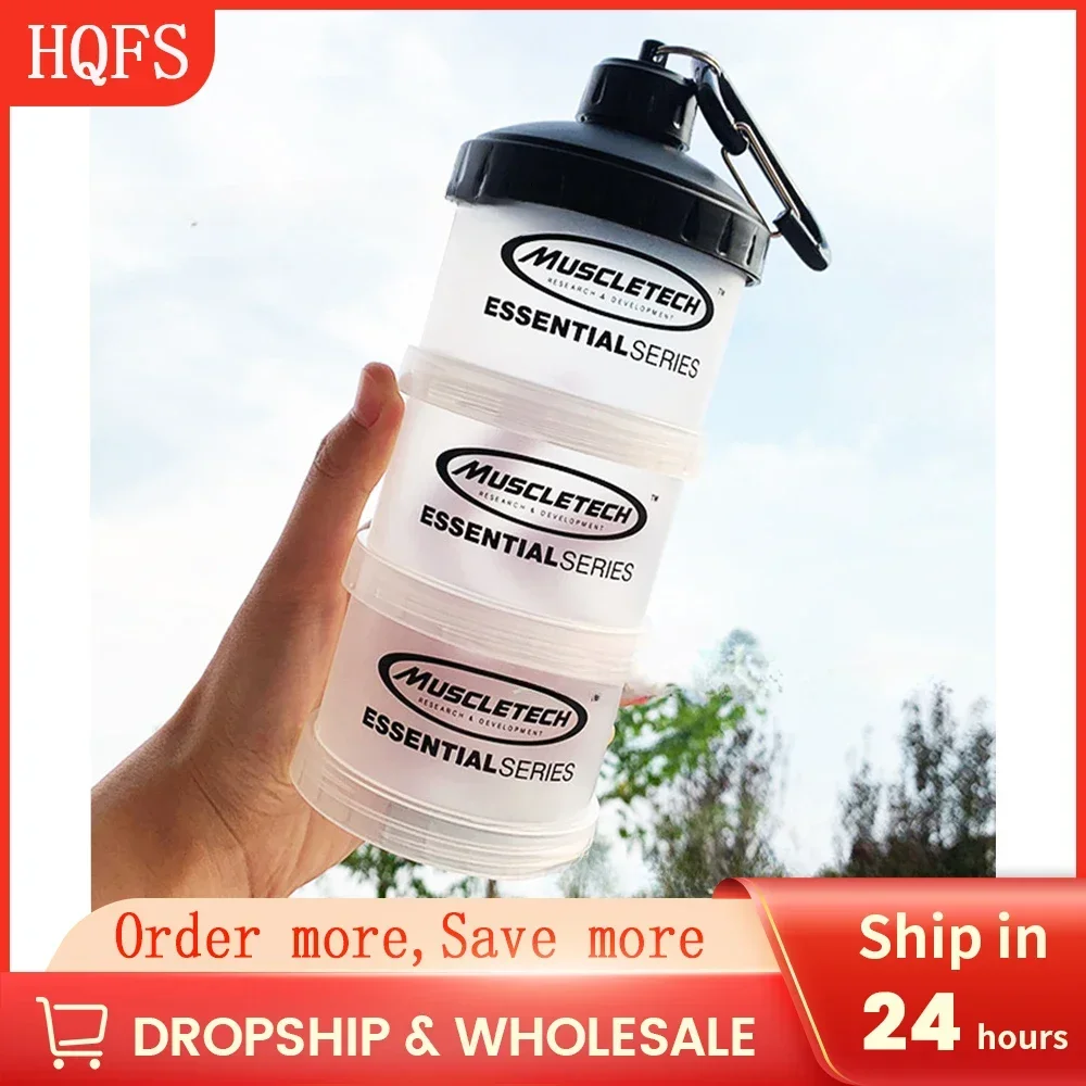 대용량 플라스틱 스포츠 병, 휴대용 야외 여행 냉수 컵, 피트니스 체육관 단백질 셰이커, 2.2L 