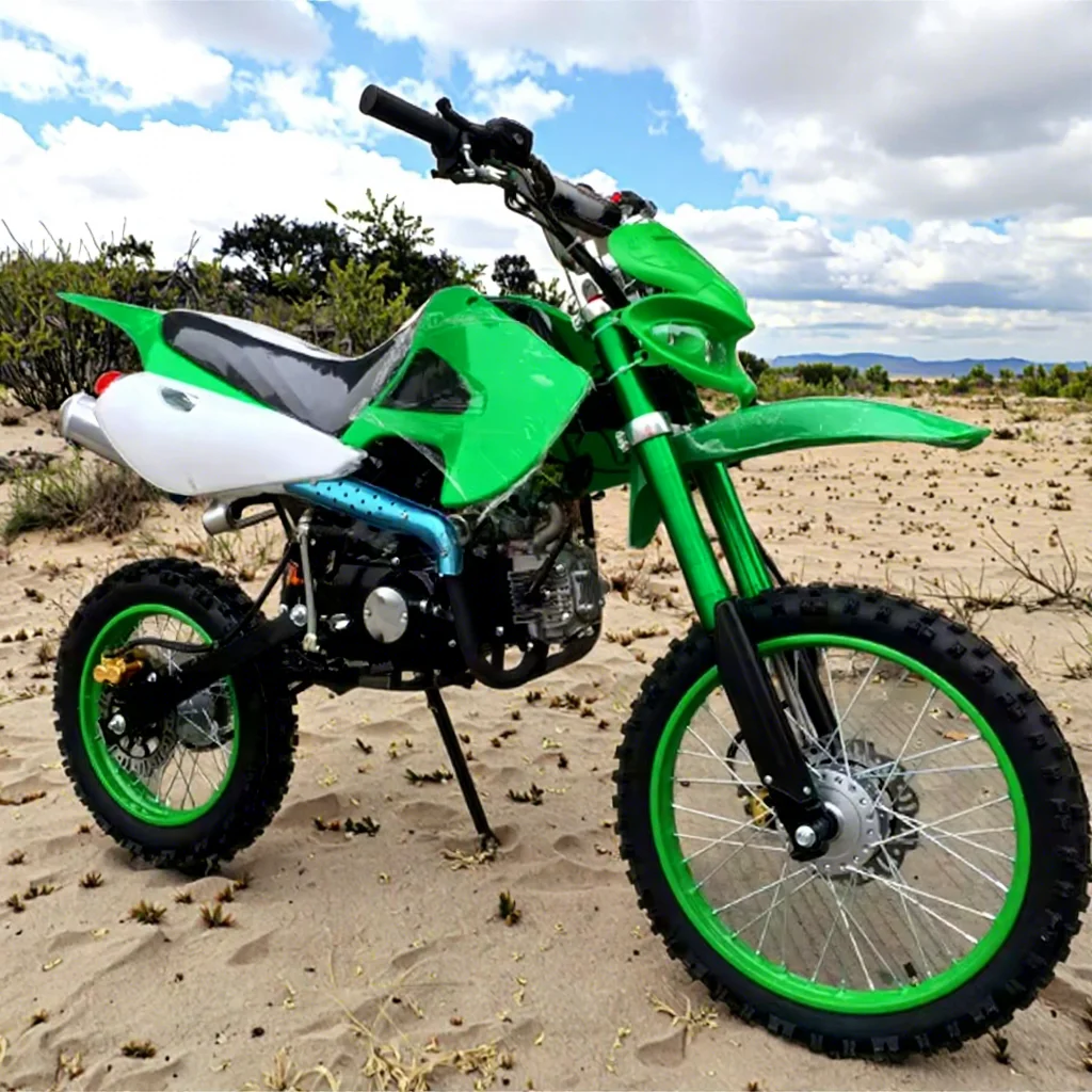 

125cc Off-Road Dirt Bike Motorcycle 17\"/14\" Tires & Hydraulic Brakes