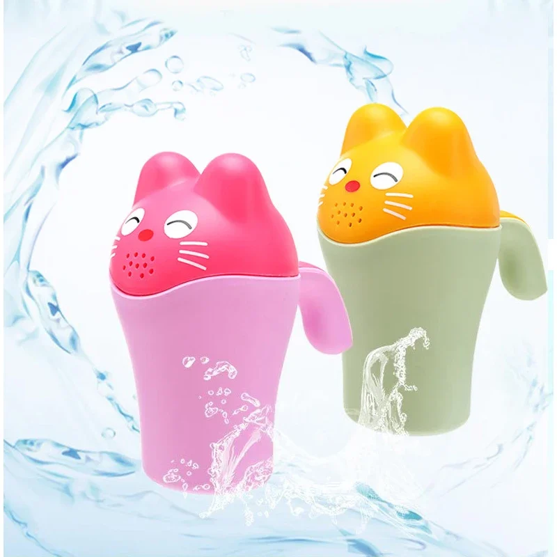 

Cute Frog Wash Hair Cup Plastic Thickening Baby Head Washing Shampoo Cup Infant Shower Water Toy for Kid Bath Scoops