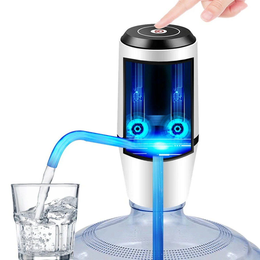 Электрический насос для воды, портативная помпа для бутылок с водой, USB-зарядка, автоматический диспенсер для питьевой воды, для галлонов (белый)