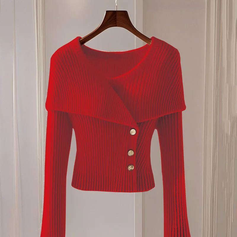 Herbst Kleine Duftende Wind Stricken Pullover Pullover Frauen Dünne Lange ärmeln Strickwaren Jacke Weibliche Casual Tops Solide Stricken Pullover