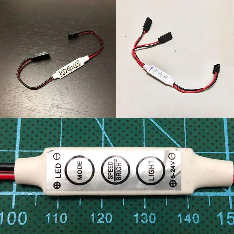 

LED Light Control Power Switch Flicker Mode for 1/10 RC Crawler Car Sport Jeep Chevrolet TRX6 G63 RC Boat Aircraft Drifting Part