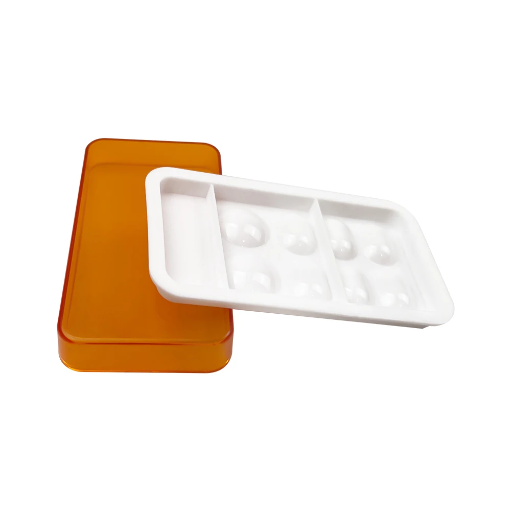 4 Holes /8 Holes Dental Veneer Storage Box Teeth Patch Shading Light Storage Case Denture Retainer Molar Boxes Dentist Materials