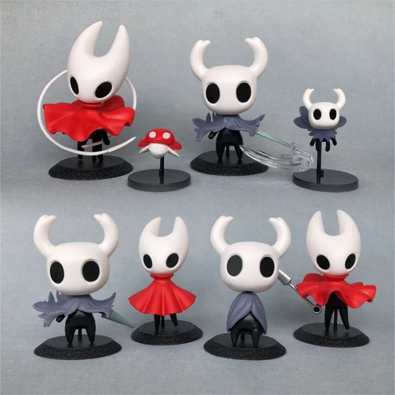 8 قطعة/المجموعة الجوف فارس: Silksong Q-النسخة عمل نموذج لجسم دمية الحلي الزخرفية البلاستيكية تحصيل هدية #5