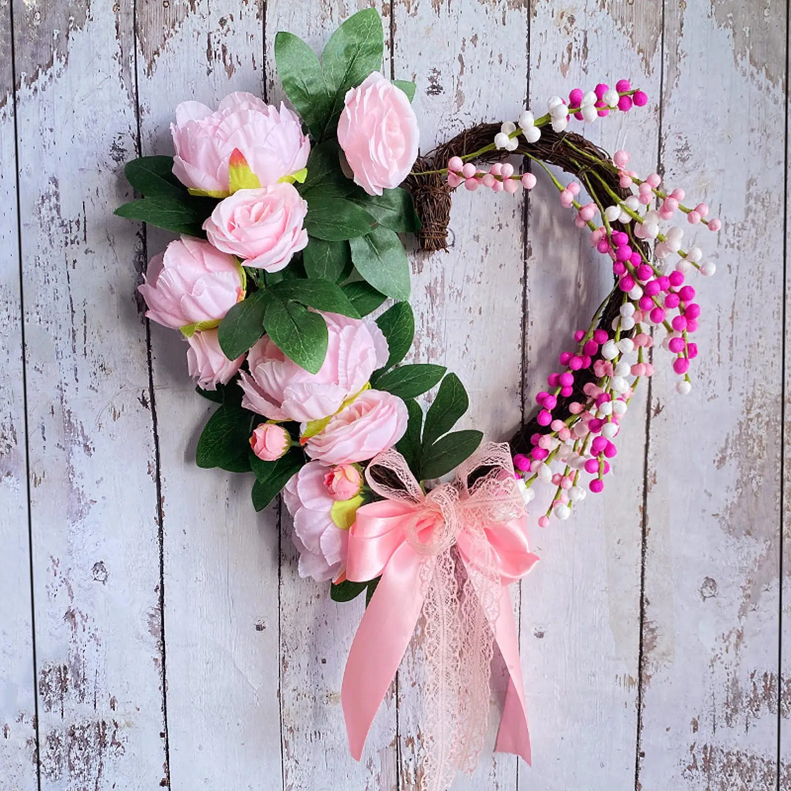 

Valentines Day Wreath Valentines Decorations for Front Door with Artificial