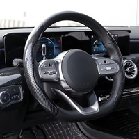 Carbon Fiber Pattern Steering Wheel Cover - Suitable for All Vehicle Models, Anti-Slip Ultra-Thin Grip, Universal for All Seasons