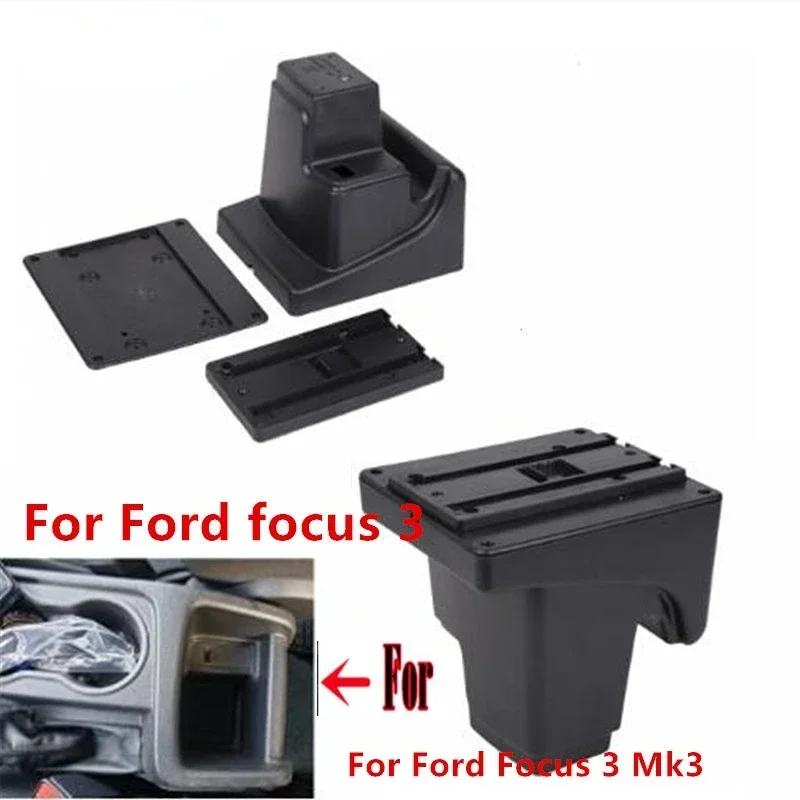 New For Ford focus 3 armrest box central Store content For Ford Focus 3 Mk3 armres box with USB interface