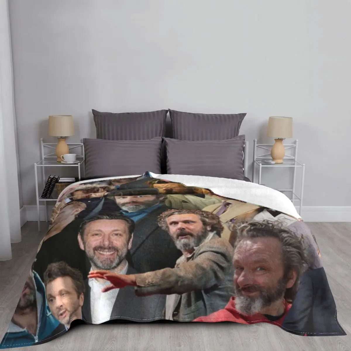 michael sheen photo collage Throw Blanket Beautiful Blankets Blanket For Decorative Sofa furry