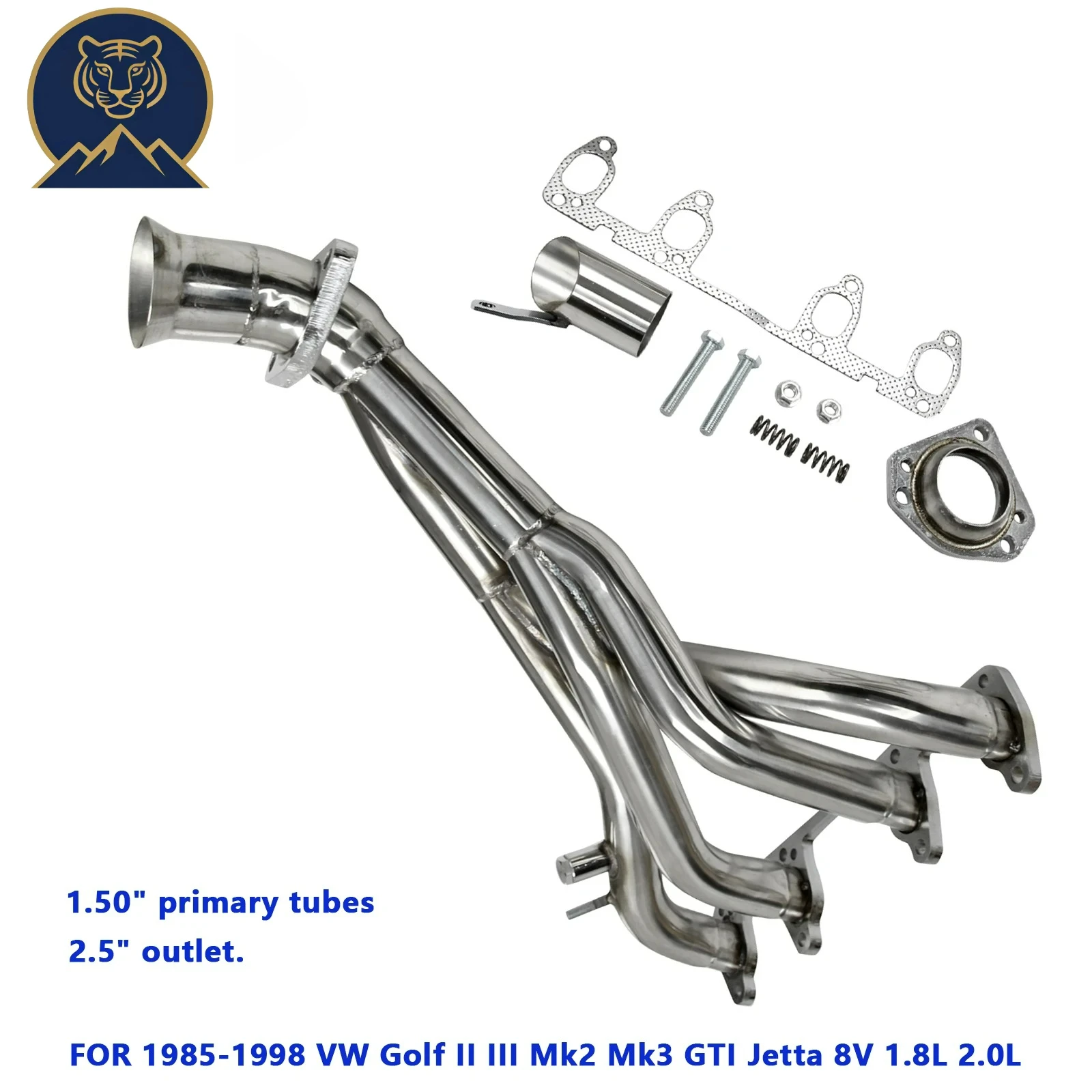 

Performance Race Exhaust Manifold Headers for 1985-1998 VW 8V 1.8L/2.0L - Golf Mk2/Mk3 GTI, Jetta