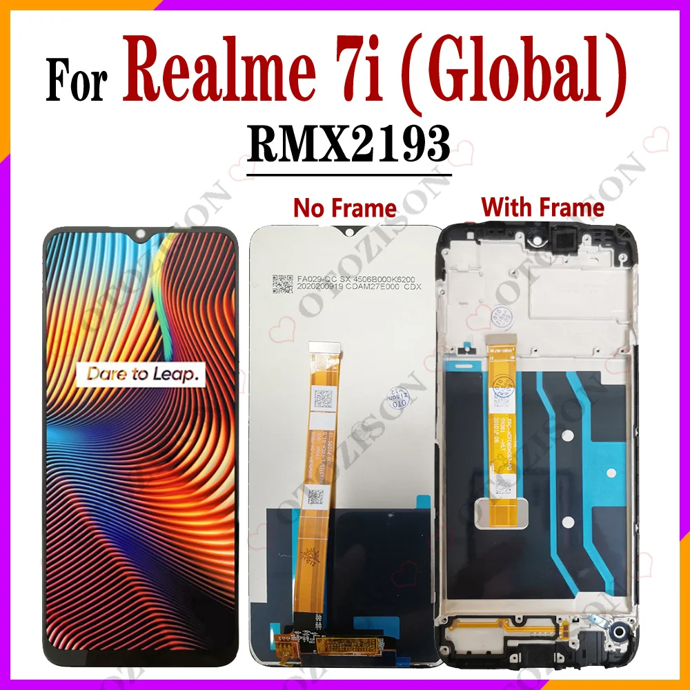 ЖК-дисплей 6,5 дюйма для OPPO Realme 7i Global LCD RMX2193, ЖК-дисплей Realme7i, сенсорный экран с дигитайзером, датчик в сборе, запасные части
