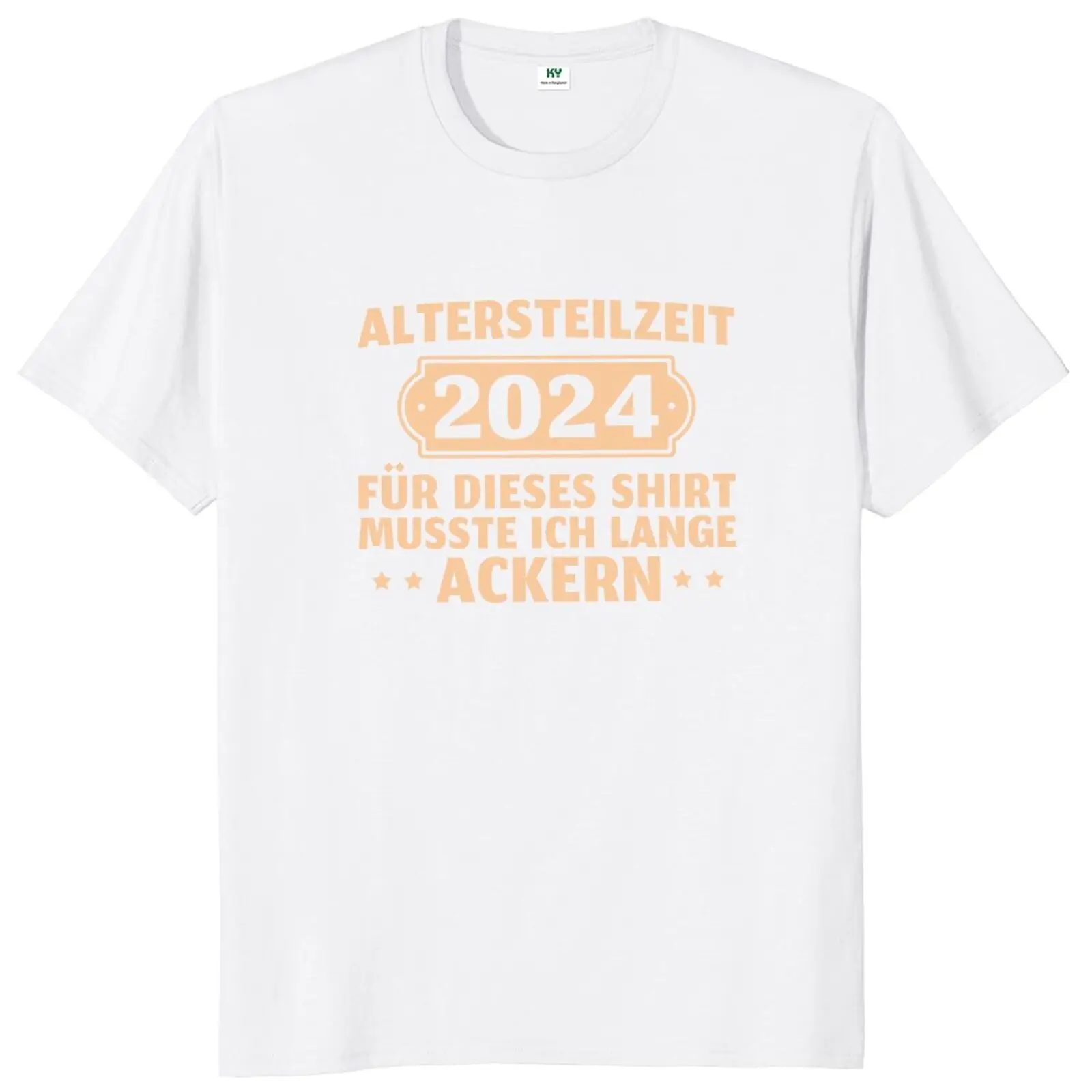 Toekomstige Pensionering 2024 T-Shirt Duits Humor Gepensioneerd Gepensioneerd Vader Cadeau Tee Tops 100% Katoenen Zachte Unisex O-hals T-Shirt Eu Maat