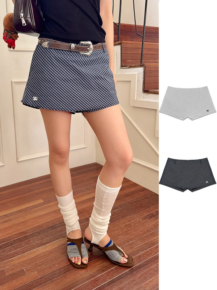 

ADE Brand Summer Ultra-ort A-Line Embroidered Skirt Pants GoGoBuyer Casual Cotton Blend Straight Leg orts