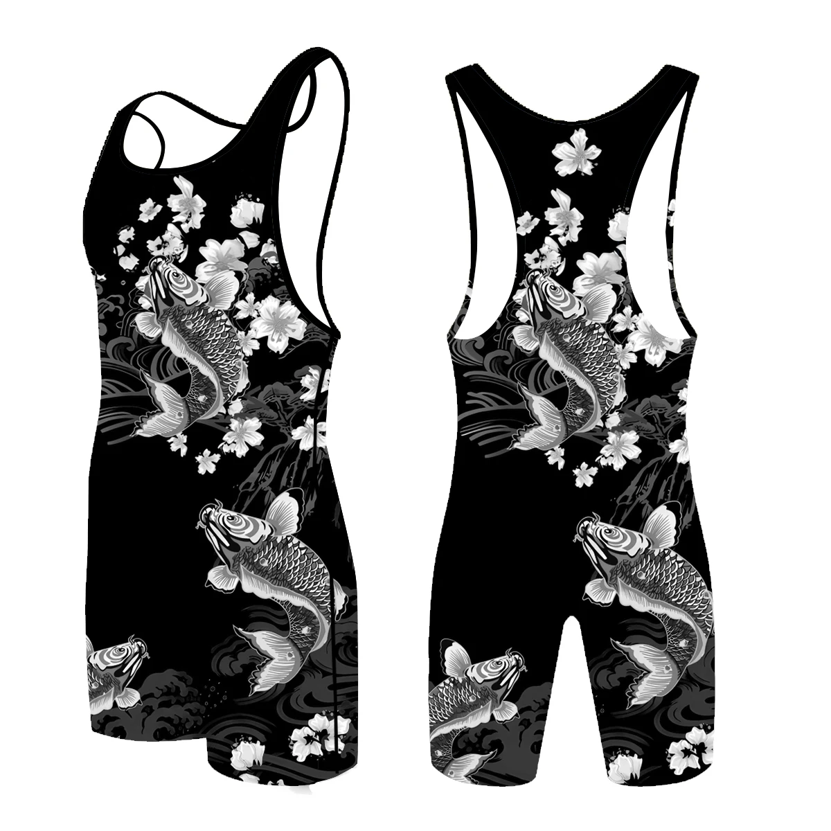 Men's wrestling sportswear tights jumpsuit triathlon clothing children's teenagers competition fitness suit