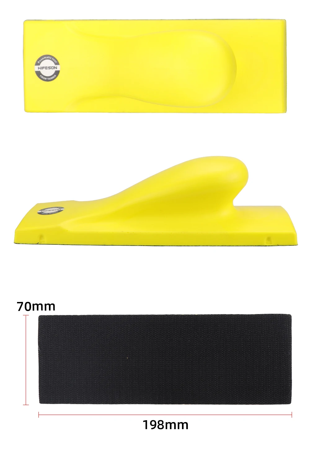 HIFESON Handheld Sander Manual Sandpaper Tool Sanding Block Dust Extraction Hand Polisher Grinding Machine For Metal Wood Work