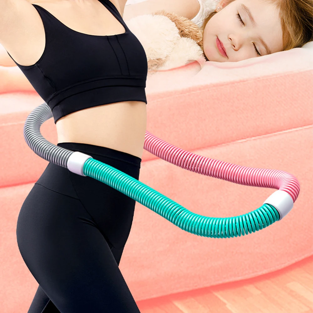 Soft Spring Hoop Quiet Design Foldable Waist Toning Hoop Belly Exercise Hoop Waist Training Circle for Cardio Exercise