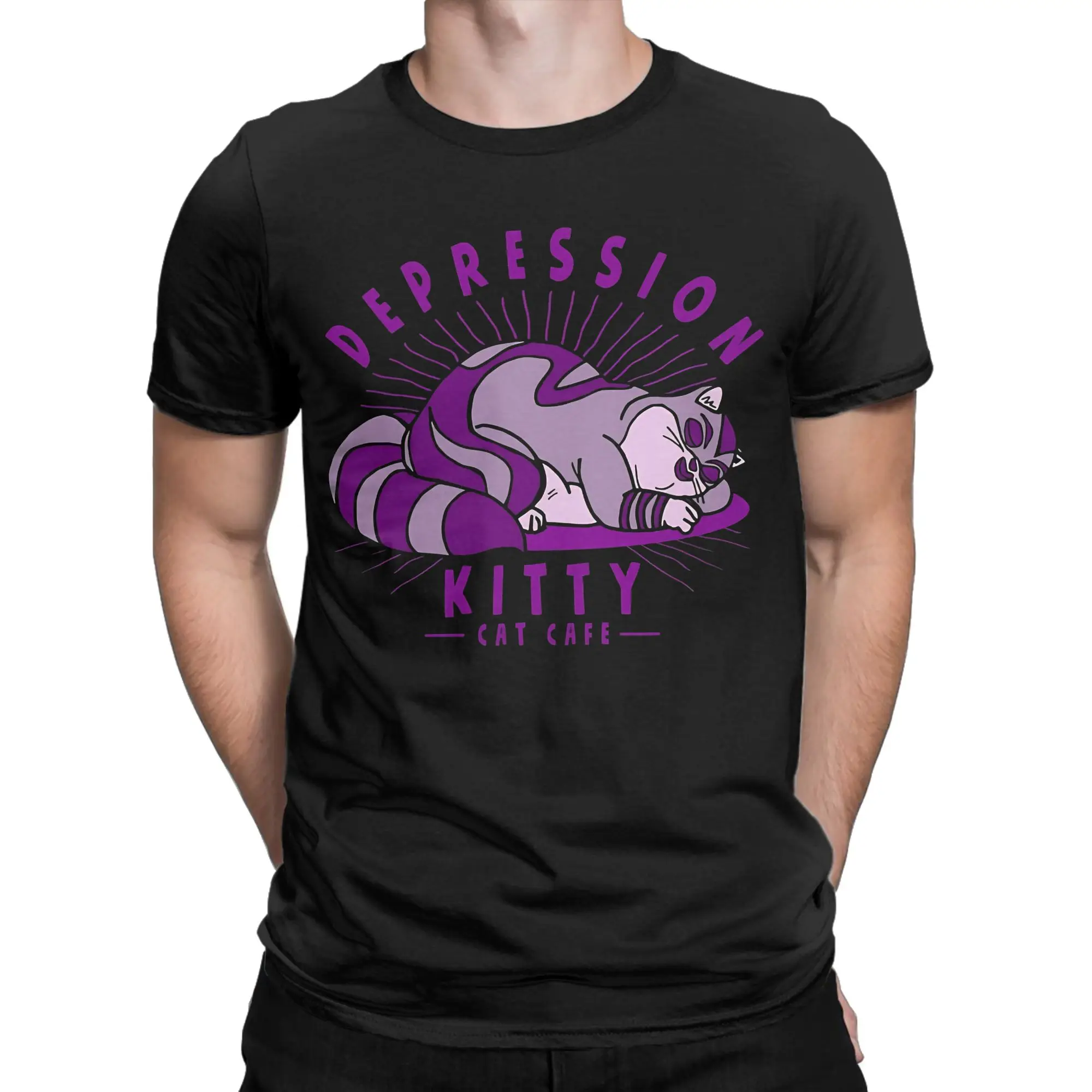 Offbeat Comedy Cartoon  Classic Funny Graphic 100% Cotton T-Shirt Big Mouth Tops Tees For Men