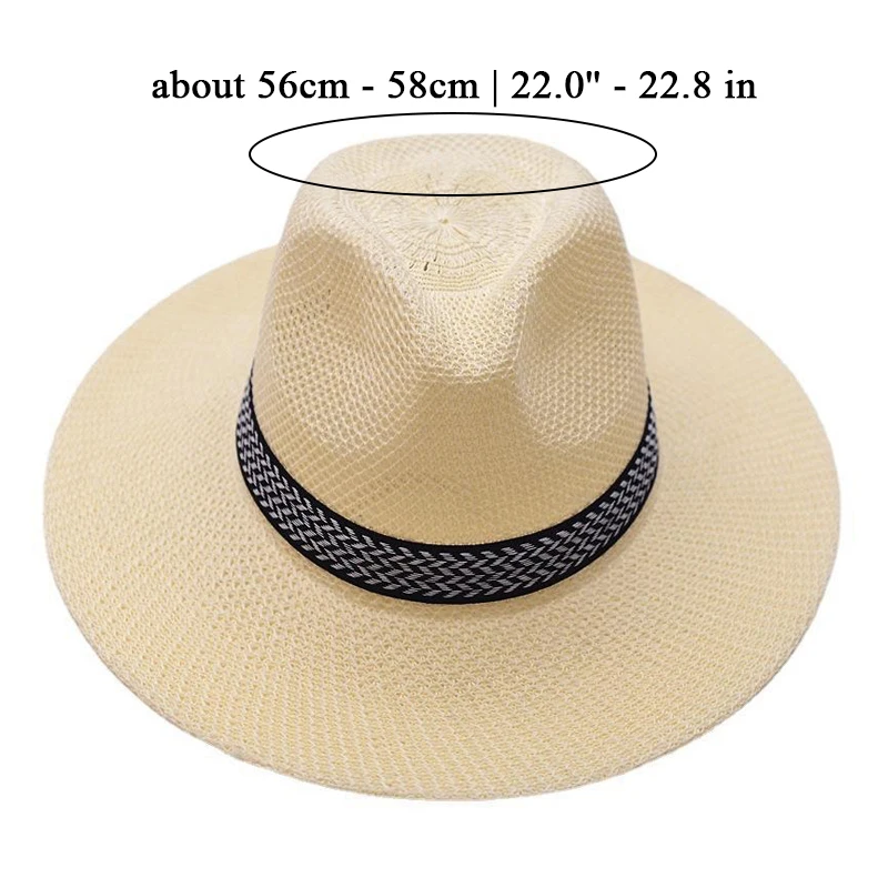 Panama Hat Short Brim Fedora Hat Cuban Cap Sun Hat Casual Jazz Hat Summer Straw Unisex Middle Aged And Elderly Summer Cool Hat