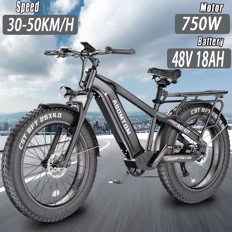 Electric Bike 1000W motor 48V 18AH Battery Adult snow beach off-road urban commuter Q7 Electric Bicycle 26 Inch Fat Tire ebike