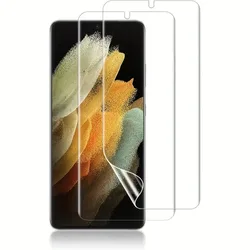 2Pieces Flexible TPU Screen Protector For Samsung Galaxy S24 S23 Ultra S21 S22 Plus S21 S22 Ultra Max Coverage Glass