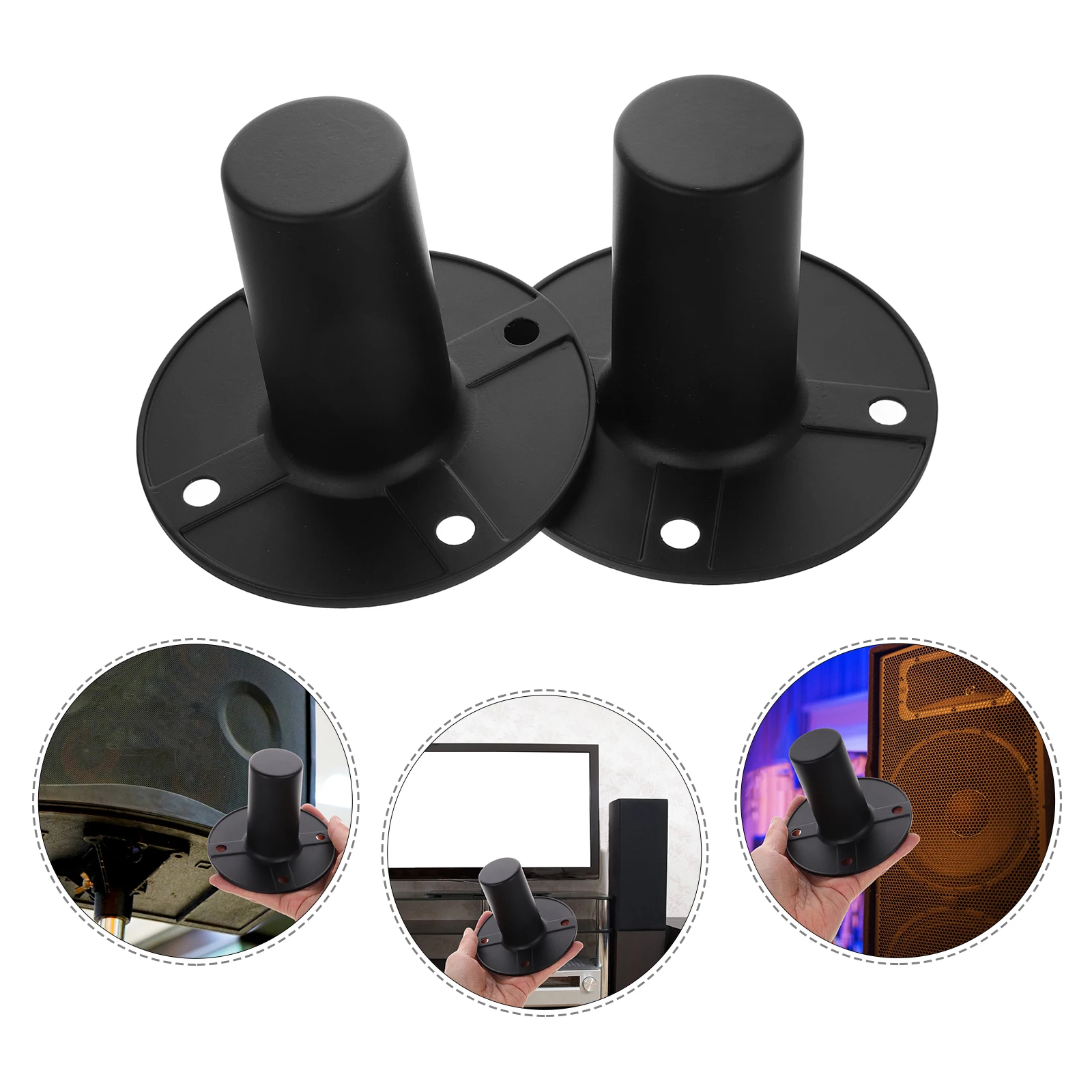 

2pcs Speaker Bracket Loudspeaker Support Sound Holder Base For Stage Events Indoor Use Durable Metal Design