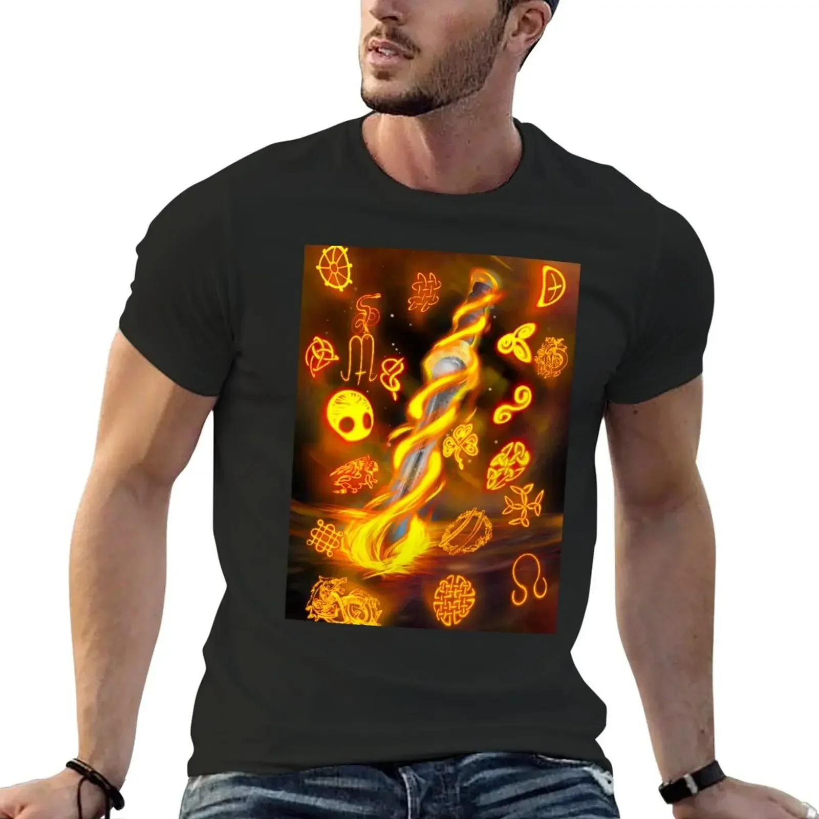 The Celtic Fire T-Shirt oversized t shirt graphic shirts anime clothes fruit of the loom mens t shirts