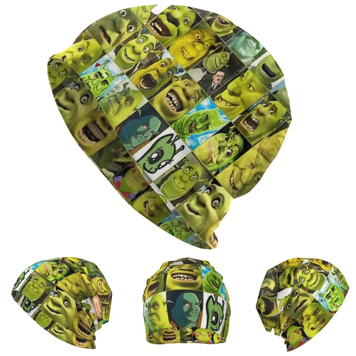 

Шапки-бини Shrek 2, теплая осенне-зимняя уличная шапка, вязаные шапки с капюшоном для взрослых унисекс