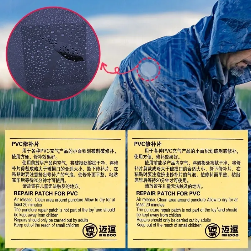 PVC Tent Patches Stickers Waterproof Clear Self Adhesive Nylon Sticker Patch for Outdoor Camping Tent Jacket Repair Tape Tool
