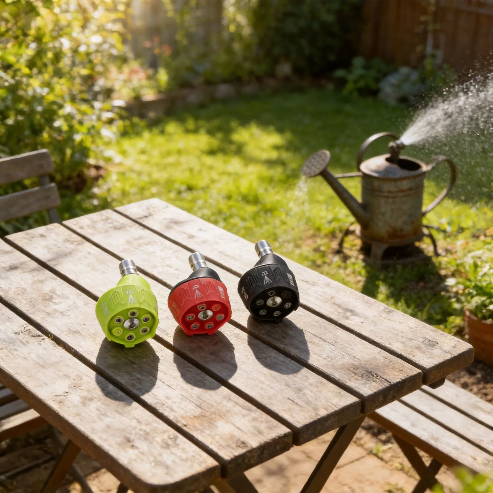 3Pcs 6 in 1 Pressure Washer Nozzles with 14 Inch Quick Change Connector Suitable for 4000 Psi Pressure Washers