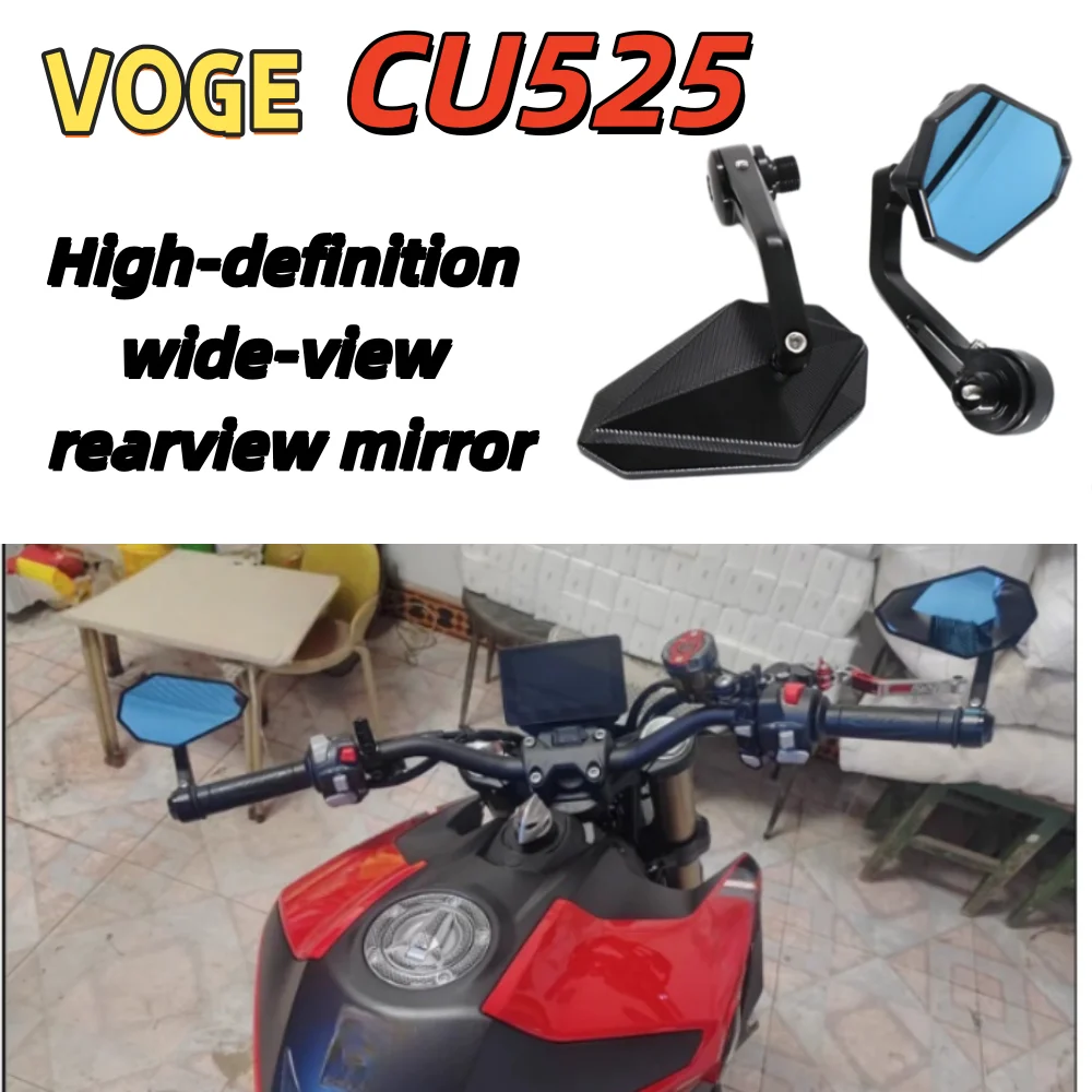 Compatible with VOGE CU525 and wuji cu525 original handlebars, this is a folding rearview mirror accessory.