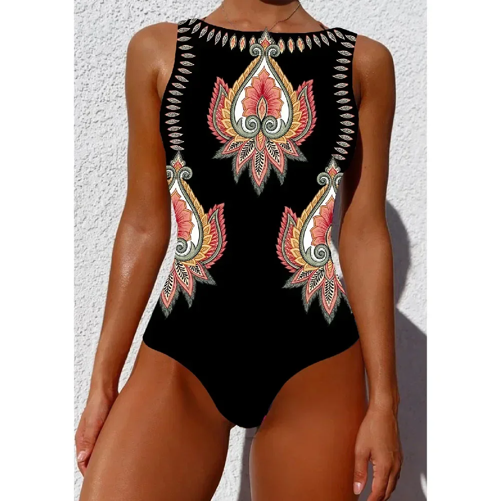 Striped Women One Piece Swimsuit High Quality Swimwear Printed Push Up Monokini Summer Bathing Suit Tropical Bodysuit Female