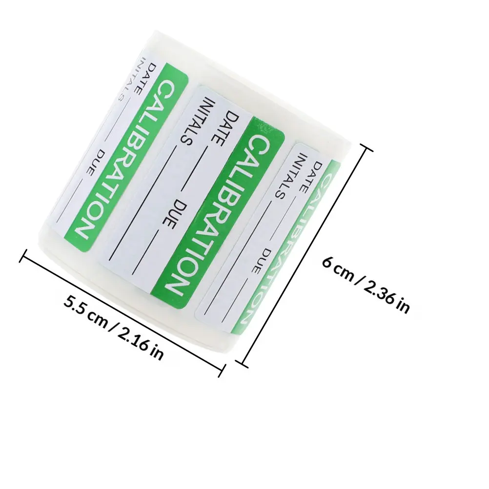 2 Rolls Writable Calibration Labels Self-Adhesive Waterproof for Ground Transport Quality Control Inventory Management Pallets
