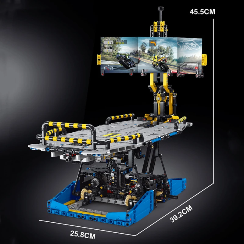 NEW IN STOCK MOC Motorcycle Test Bench Electric Creative Technology Repair The Machine Accessories Building Blocks Bricks Toys