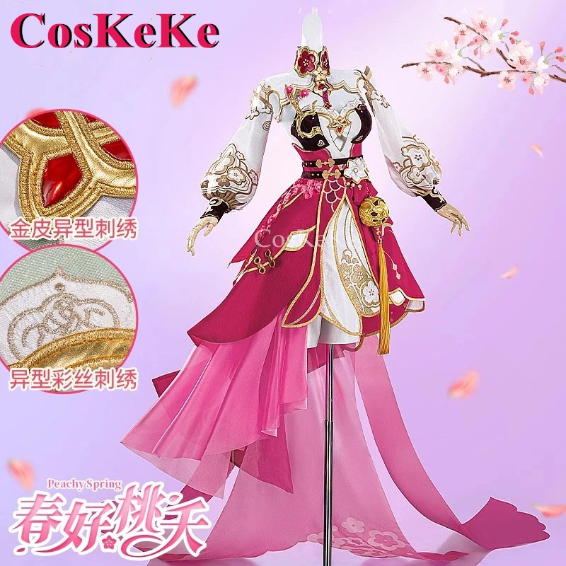 

CosKeKe Elysia Cosplay Game Honkai Impact 3 Costume Peachy Spring Skin Sweet Elegant Dress Activity Party Role Play Clothing New