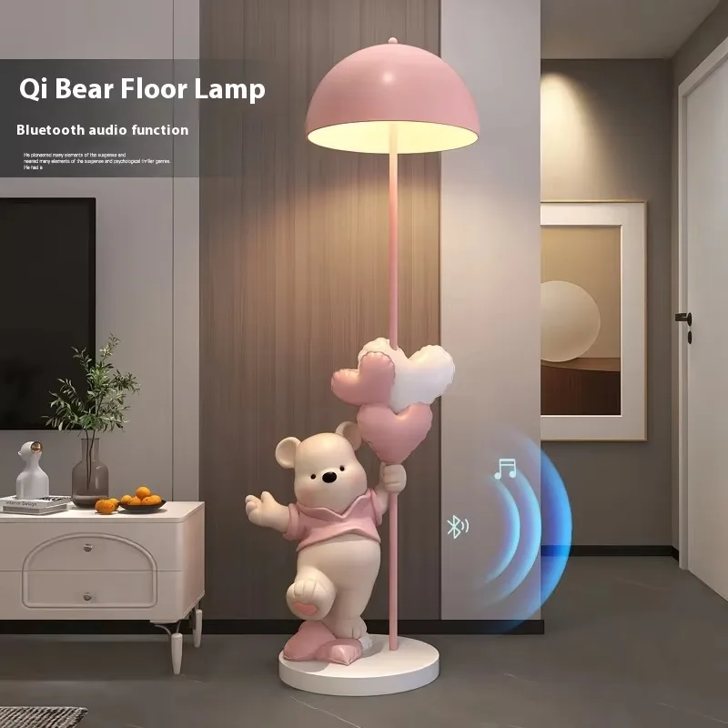 

Экологичный торшер из смолы с медведем для гостиной, ТВ-шкафа, спальни, прикроватная тумбочка, новый подарок для дома, украшение дома от любви