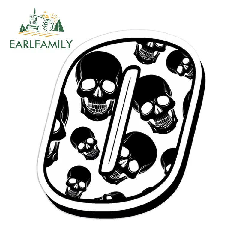 EARLFAMILY 13cm x 10cm Car Styling Racing Numbers Vinyl Skull Stickers Motocross Rally Auto Motorcycle Car Bike ATV Car Sticker