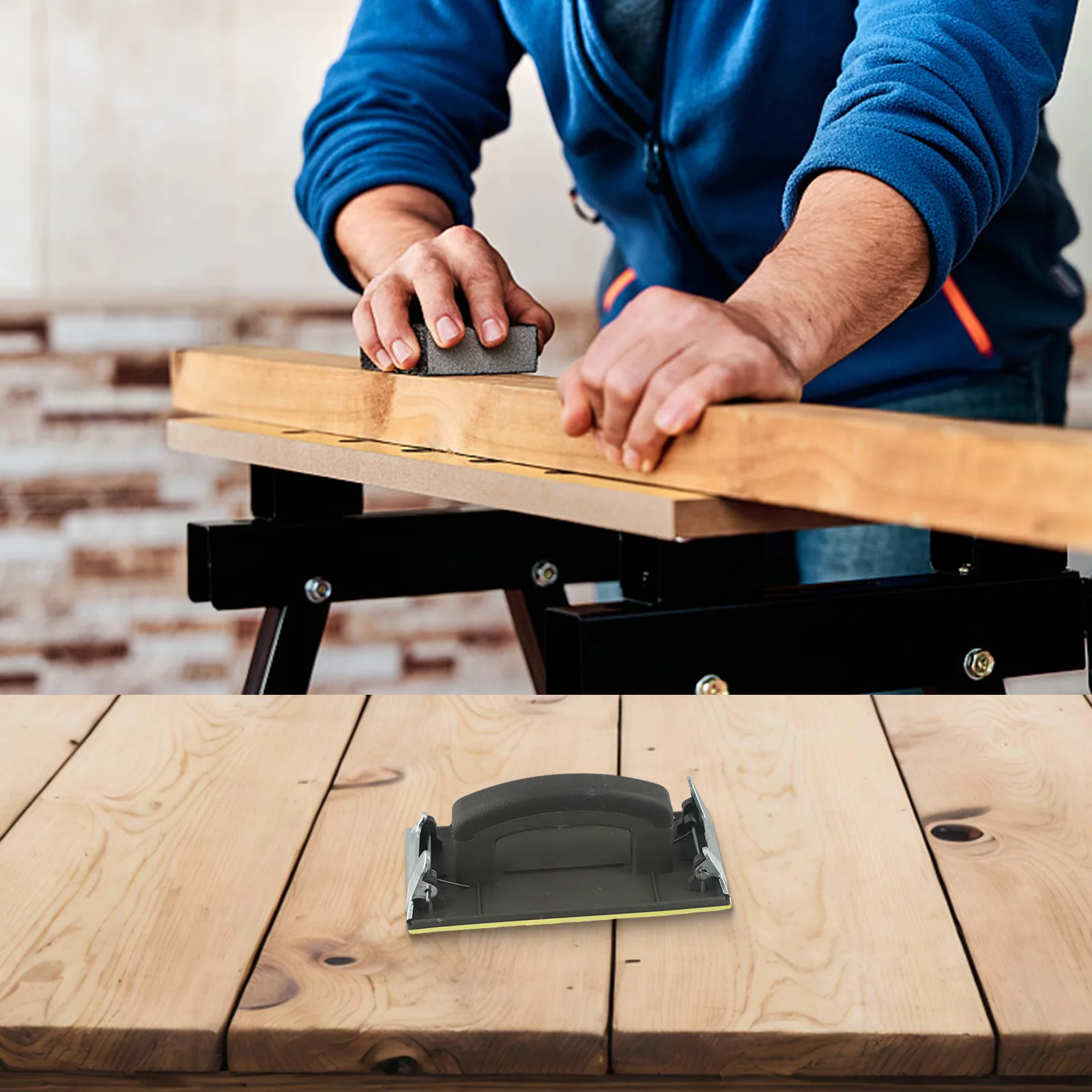 

1 шт. держатель наждачной бумаги шлифовальный инструмент для полировки деревообработка абразивная стена песчаная доска пластиковая ручка держатель наждачной бумаги электроинструменты