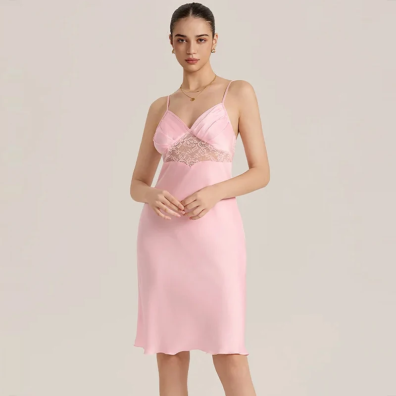 

Новая сексуальная ночная рубашка на бретельках для женщин, летняя однотонная атласная шифоновая домашняя одежда