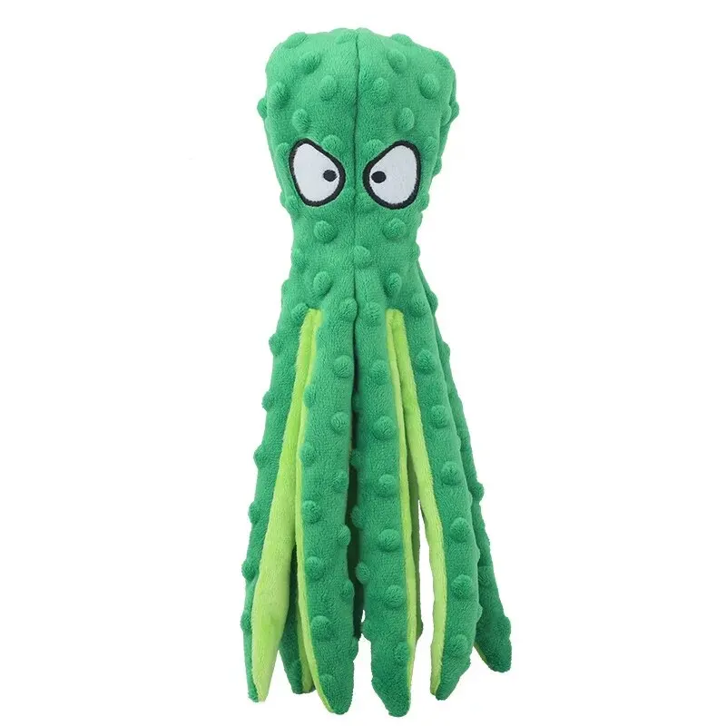 Plush Dog Toys Octopus Squeaky Dog Toys For Teething Soft Durable Interactive Dog Chew Toys For Puppies