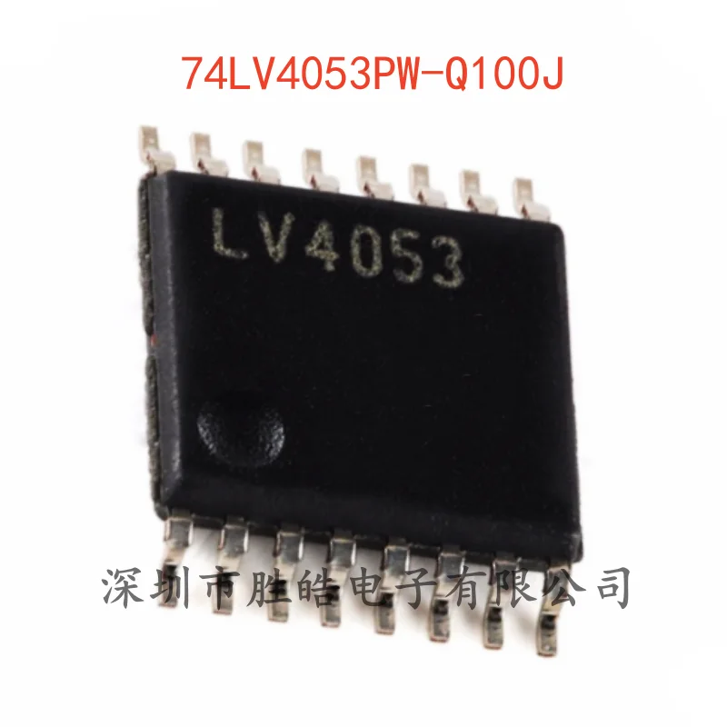 (10PCS)  NEW  74LV4053PW-Q100J  LV4053PW   Three-Way Single-pole Double-throw Analog Switch   TSSOP-16  Integrated Circuit