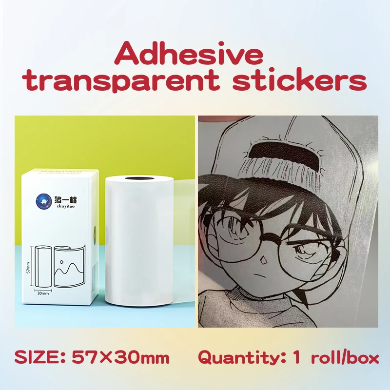 Transparent Photo Paper Thermal Printing for Instant HD Mini Portable Printer Self-Adhesive Colored Label Papers Stickers