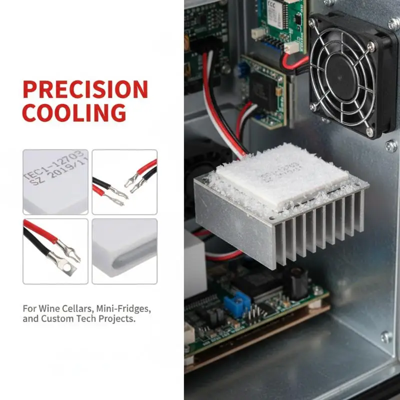 TEC1-12703 Peltier Cooler Module Low Power Consumption 3A Semiconductor Thermoelectric Plate for CPU GPU Cooling