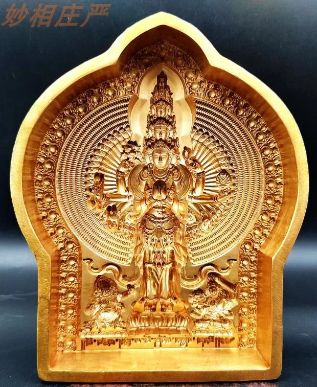 Thousand hands 1000arms Avalokiteshvara 3-Gonpo Lc0250-16cm brass tsatsa mold no stock, production period of more than 2 months